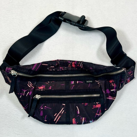BODHI Women’s VINTAGE 2 Zipper Adjustable Waist‎ Fanny Pack Abstract Print Retro - Picture 1 of 9